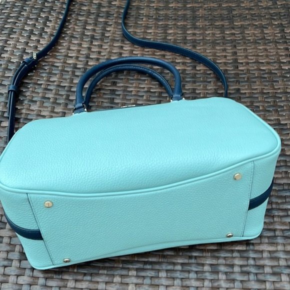 Kate Spade Colorblock Pebbled Leather Mimi Satchel Aphrodite - Picture 11 of 16